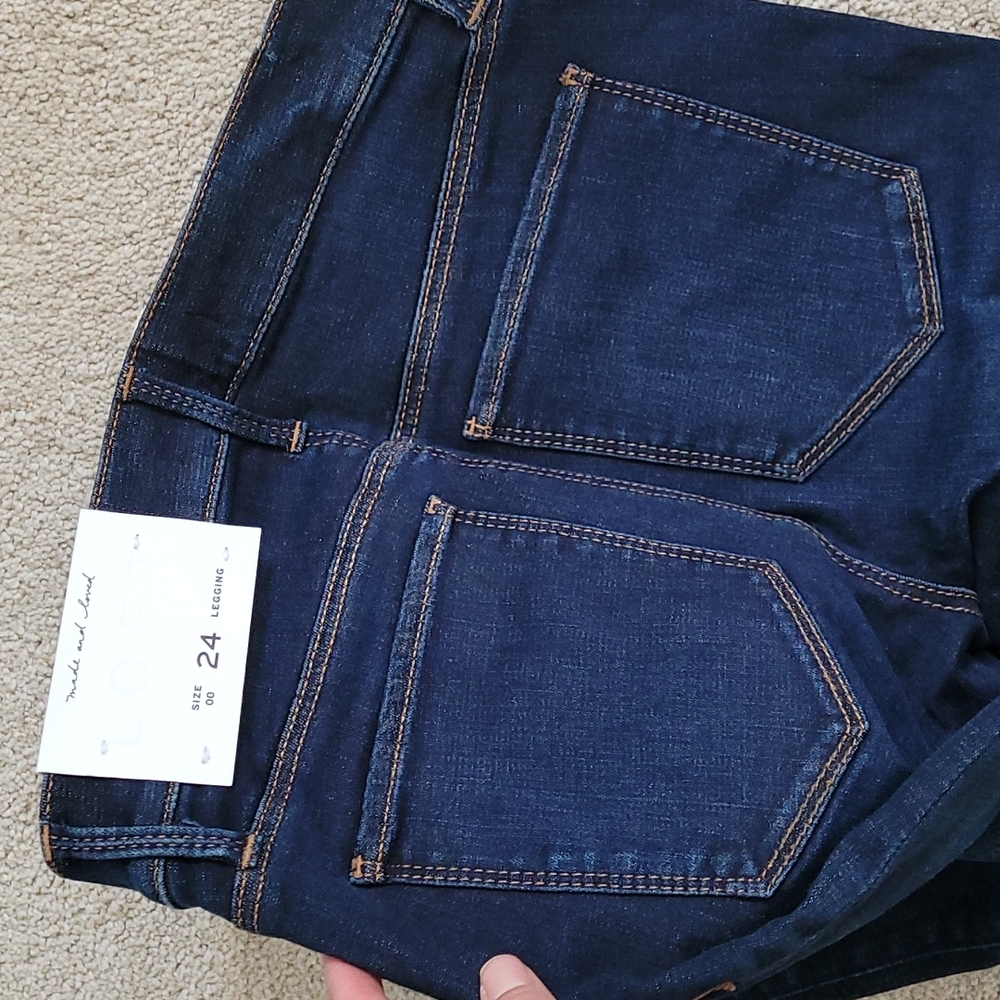 NWT LOFT Jean Leggings - size 00 24" - Picture 3 of 4